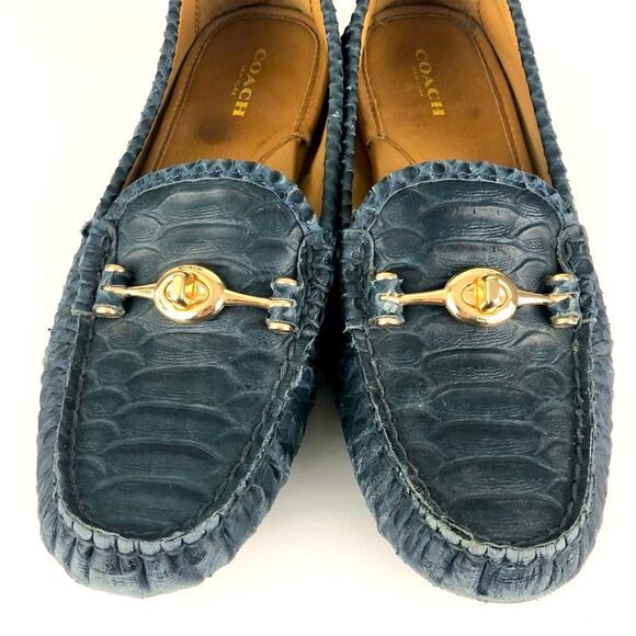 Coach Arlene Snakeskin Embossed Loafers - Picture 9 of 11